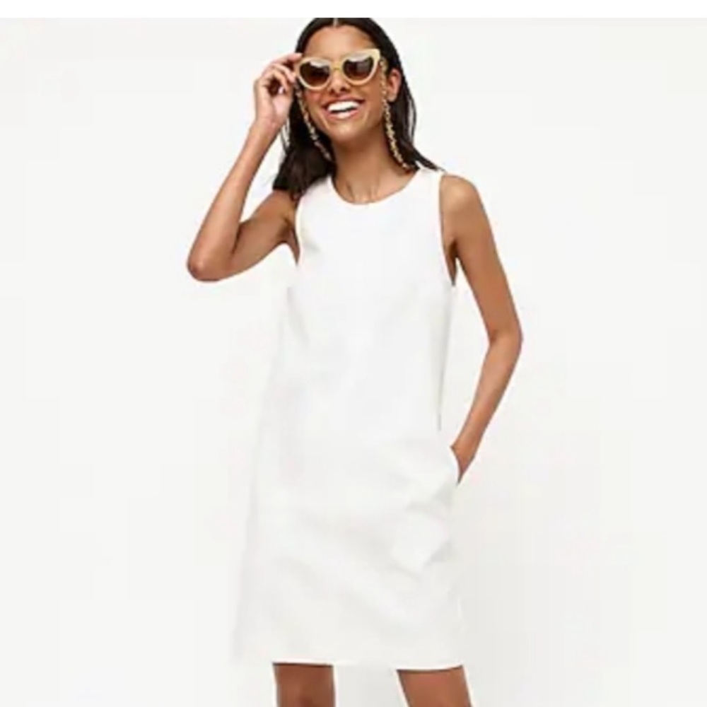 J.Crew White Denim Shift Dress Sz6